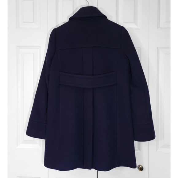 J. Crew Dark Blue Navy Double-Breasted Wool Pea Coat Women Size 6 - Picture 6 of 12